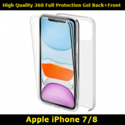 High Quality 360 Full Protection Gel Back+Front for iPhone 7/8 Slim Fit Look